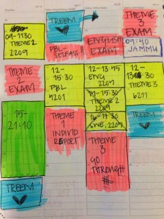 kalenteri, aikataulutus, järjestys