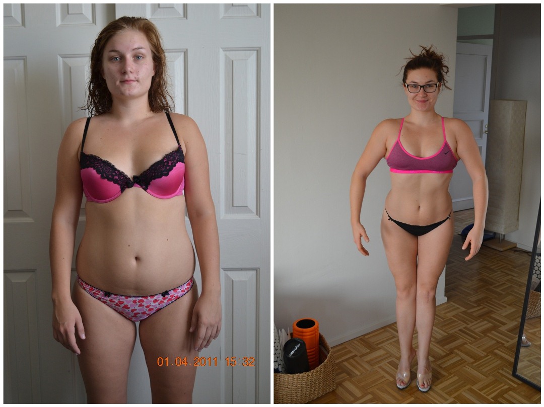 Vasemmalla 2011, painoi keikkui 72 kg korvilla. Oikealla kuukausi sitten.